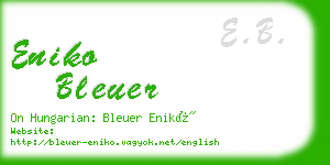 eniko bleuer business card